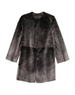 Шуба из овчины, серый Manzoni 24