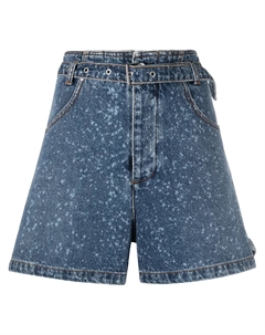 Джинсовые шорты с эффектом разбрызганной краски, синий Msgm
