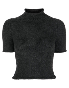 Шерстяной топ с высоким воротником, серый Alexander wang