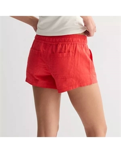 Детские низкие льняные шорты без застежки, цвет eren jade So