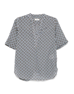 Рубашка на пуговицах с геометричным принтом, синий Marc o'polo