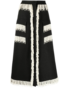 Твидовая юбка Victoria с искусственным жемчугом, черный Huishan zhang