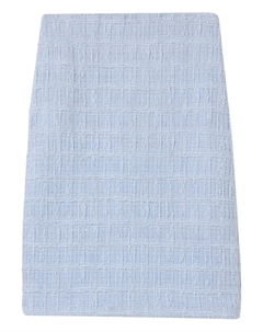 Фактурная юбка в клетку, синий St. john