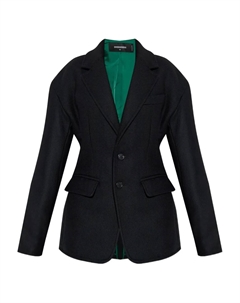 Пиджак из смесовой шерсти с двумя пуговицами, черный Dsquared2