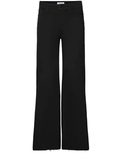 Широкие джинсы Le Palazzo с завышенной талией, черный Frame