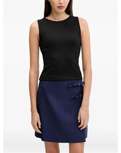 Жаккардовый топ с монограммой, черный Hugo