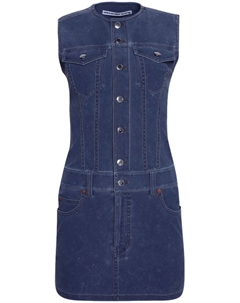 Облегающее джинсовое платье мини, синий Alexander wang