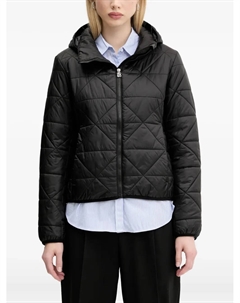 Стеганая куртка с капюшоном, черный Hugo
