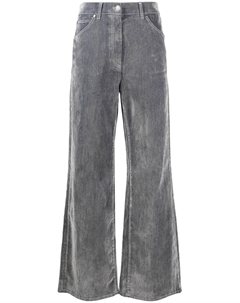 Широкие брюки с нашивкой-логотипом, серый Msgm