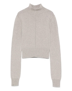 Укороченный свитер Headon с высоким воротником, серый Rick owens