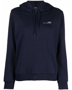 Худи с кулиской и логотипом, синий A.p.c.