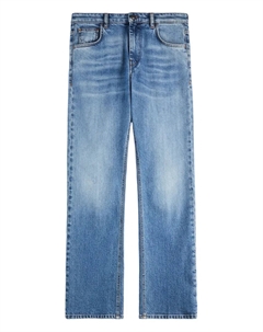 Прямые джинсы с эффектом потертости, синий Fay