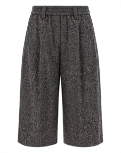 Шорты с узором в елочку, серый Brunello cucinelli