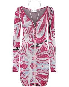 Платье мини с кристаллами, розовый Philipp plein