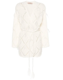 Кардиган с узором, нейтральный Twinset