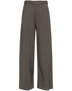 Шерстяные брюки с запахом, серый Mm6 maison margiela