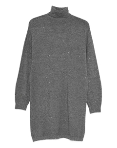 Декорированное платье с высоким воротником, серый Liu jo