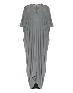 Драпированное платье с V-образным вырезом, серый Rick owens