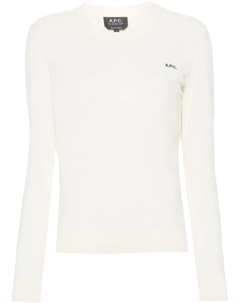 Джемпер с вышитым логотипом, нейтральный A.p.c.