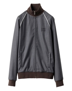 Куртка в тонкую полоску, серый Miu miu