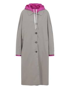 Двусторонний плащ с капюшоном, серый Miu miu