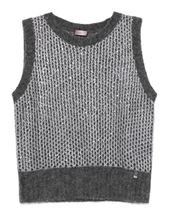 Трикотажный топ с эффектом металлик, серый Herno