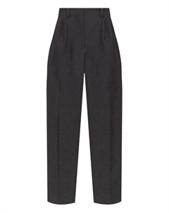 Шерстяные брюки со складками, серый Givenchy