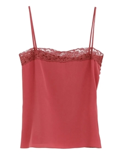 Топ на бретелях с кружевной отделкой, розовый Chloe