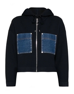 Худи на молнии, синий Sandro