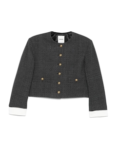 Укороченный жакет в клетку, серый Sandro