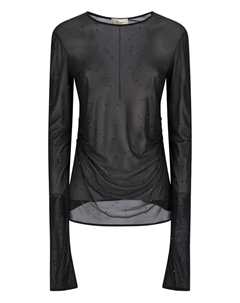 Футболка с кристаллами, черный Blumarine