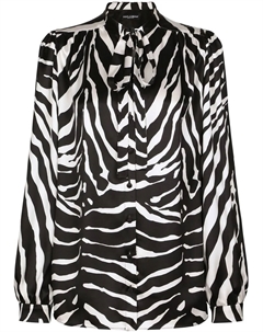 Рубашка с зебровым принтом, черный Dolce&gabbana