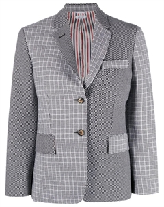 Однобортный блейзер с принтом, черный Thom browne