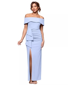 Платье с открытыми плечами, синий Xscape
