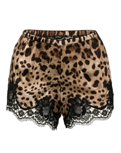 Пижамные шорты с леопардовым принтом, коричневый Dolce&gabbana