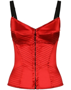 Топ-корсет с декоративной строчкой, красный Dolce&gabbana
