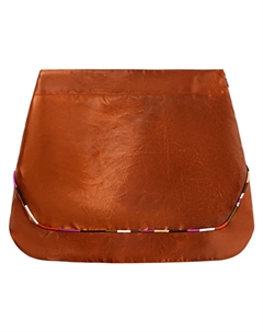 Юбка мини с контрастной отделкой, коричневый Pucci