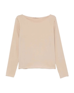 Толстовка с вырезом-лодочкой и длинными рукавами, коричневый Ermanno scervino