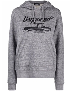 Худи с принтом, серый Dsquared2