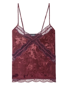 Топ Cishi с кружевной отделкой, красный Zadig&voltaire