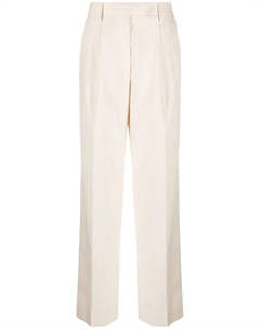 Брюки со складками, нейтральный Prada