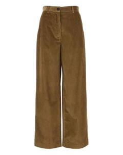 Вельветовые брюки широкого кроя, коричневый Miu miu