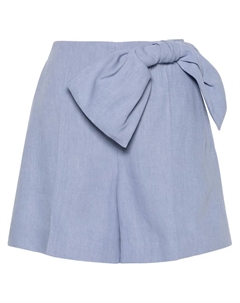 Шорты с завышенной талией и бантом, синий Chloe