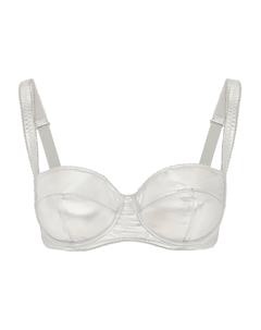 Бюстгальтер-балконет с эффектом металлик, серебяный Dolce&gabbana