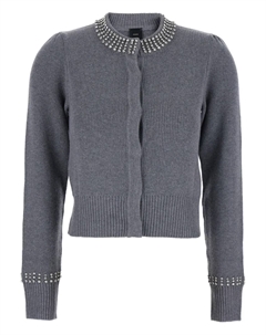 Кардиган со стразами, серый Pinko