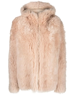 Шуба из овчины на молнии, нейтральный Yves salomon