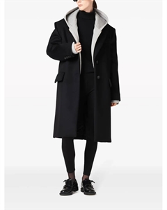 Однобортное пальто, черный Miu miu