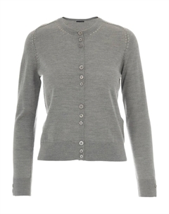 Шерстяной кардиган на пуговицах, серый Liu jo