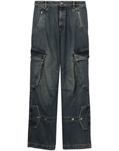 Джинсы широкого кроя с завышенной талией, синий Halfboy