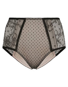 Кружевные трусы-брифы с завышенной талией, нейтральный Dolce&gabbana